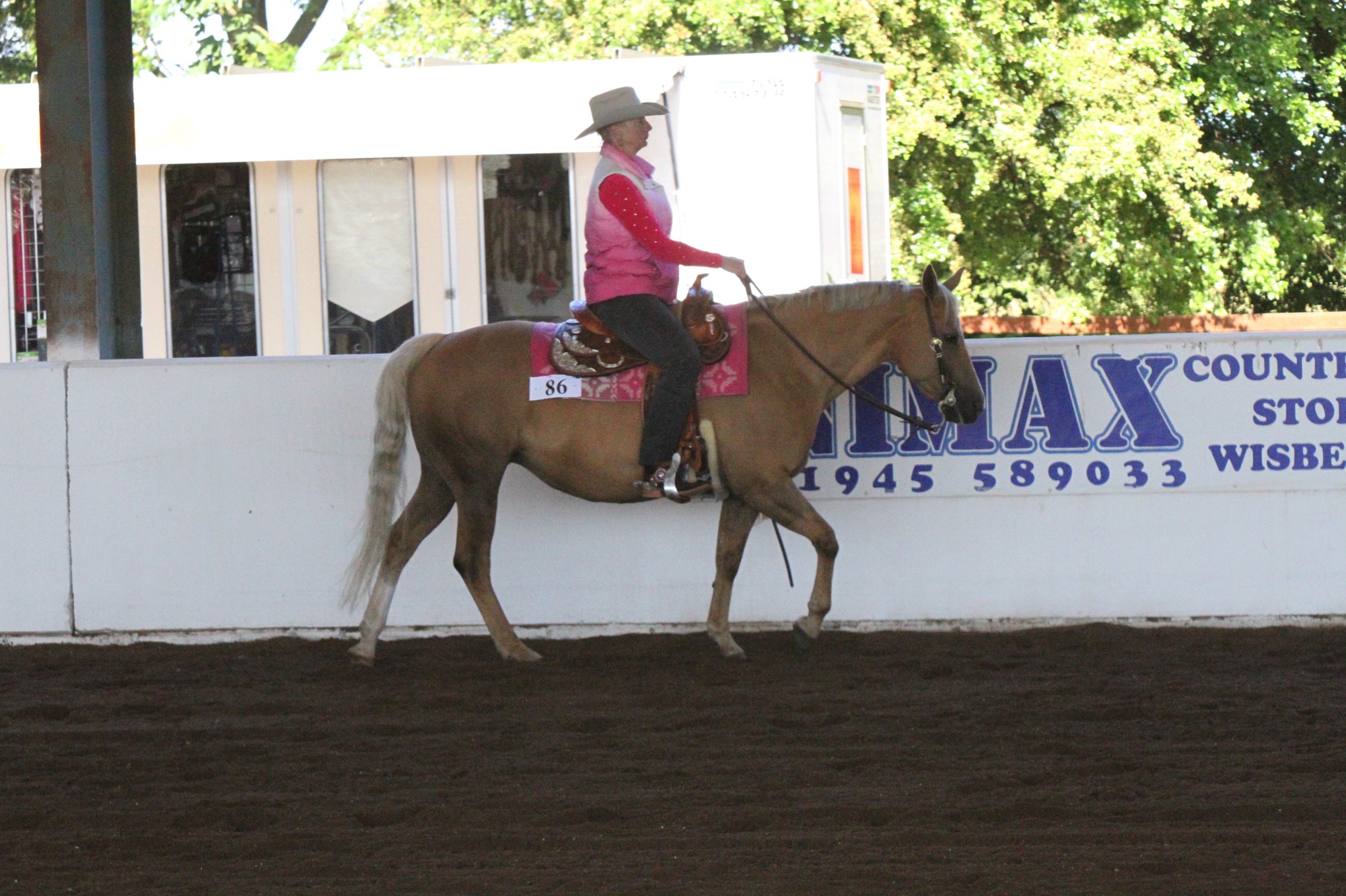 A great Sunday at the June Fenland Show: Sue riding This Ones Cuttin' It (Lucky)