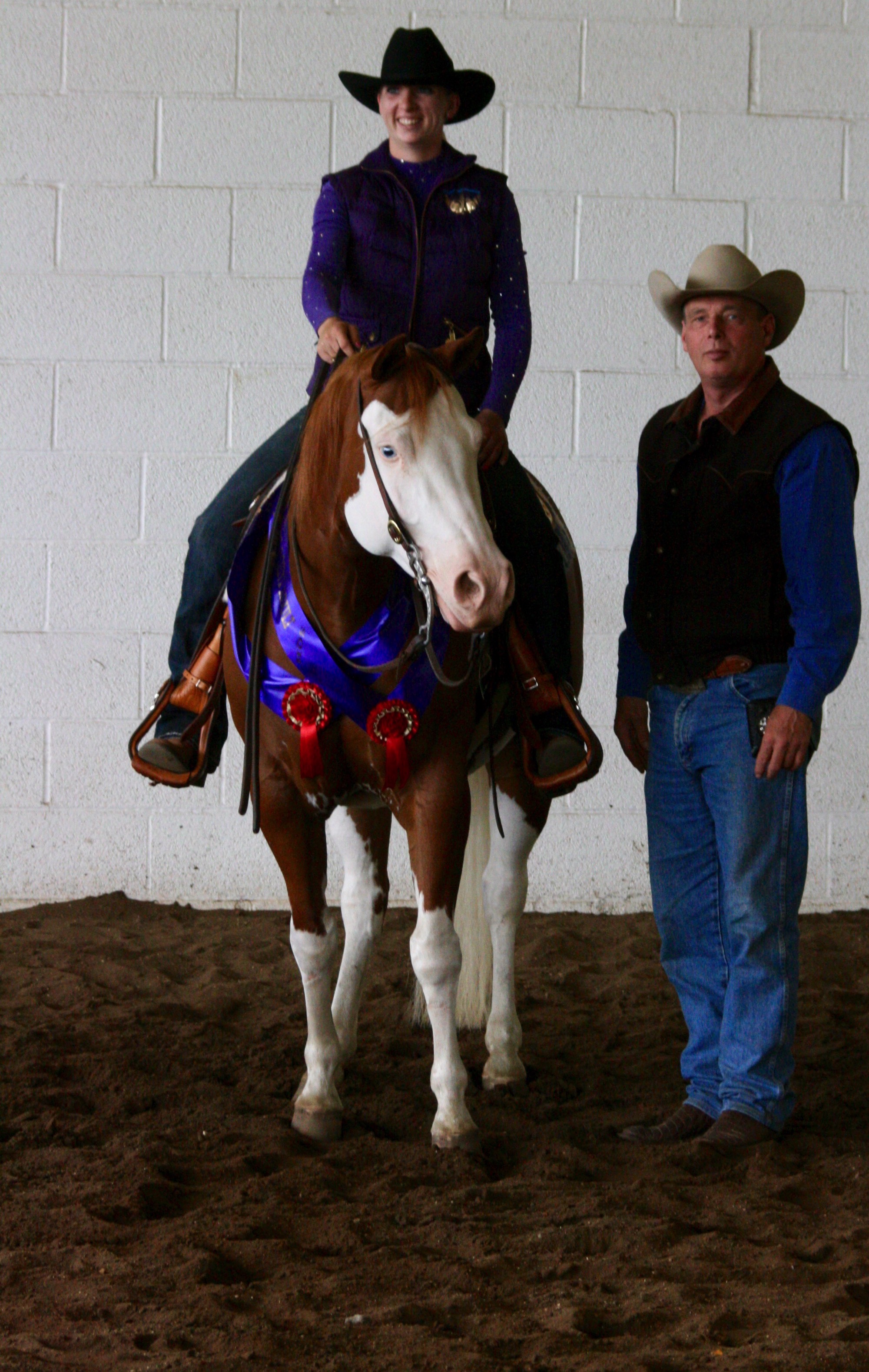 Sophie & Shelly collecting their Hi-points awards from David Deptford